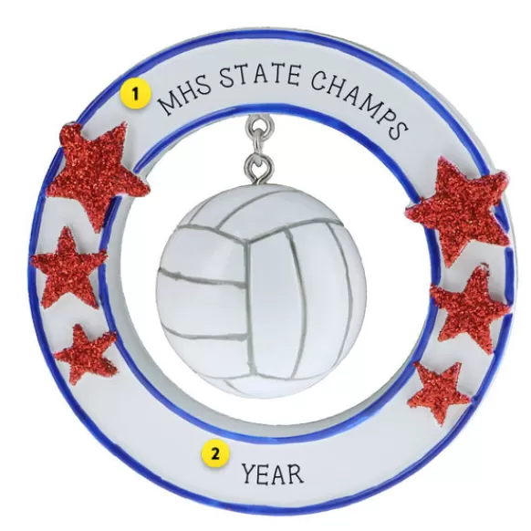 Clearance PolarX Personalized Volleyball Ornament