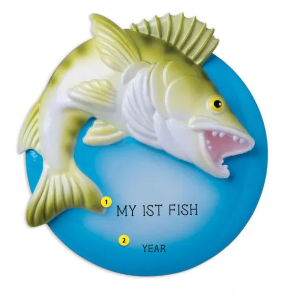 Online PolarX Personalized Walleye Ornament