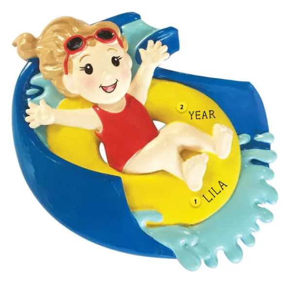 Online PolarX Personalized Water Slide Ornament - Female