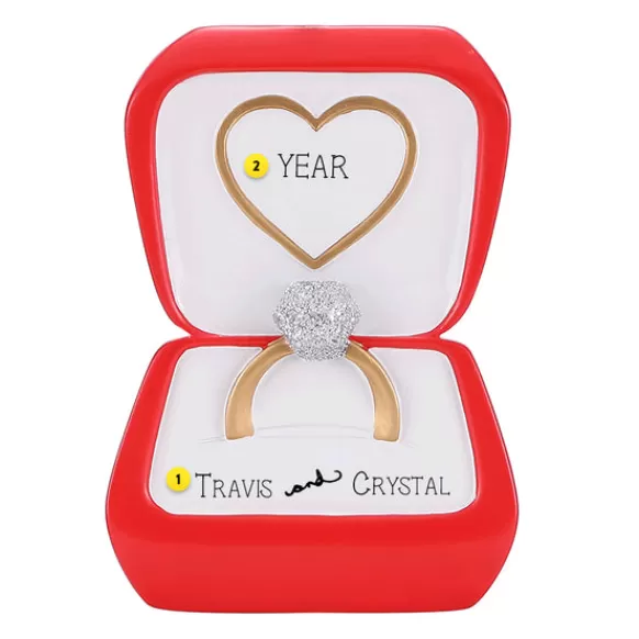 Clearance Personalized Wedding Ring Ornament Engaged, Wedding, & Anniversary