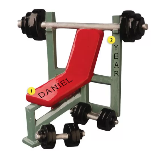 Cheap PolarX Personalized Weight Bench Ornament
