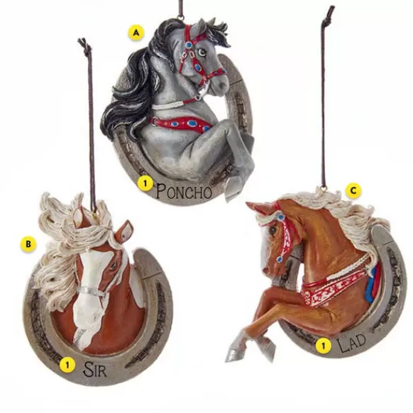 Store Personalized Western Horseshoe With Horse Ornaments Animals