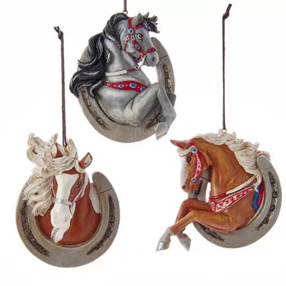Store Personalized Western Horseshoe With Horse Ornaments Animals