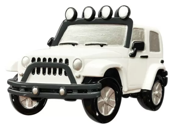 Outlet PolarX Personalized White Jeep Ornament