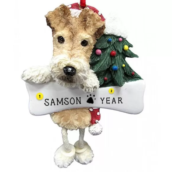 Best E & S Imports Personalized Wire Fox Terrier Dog Ornament