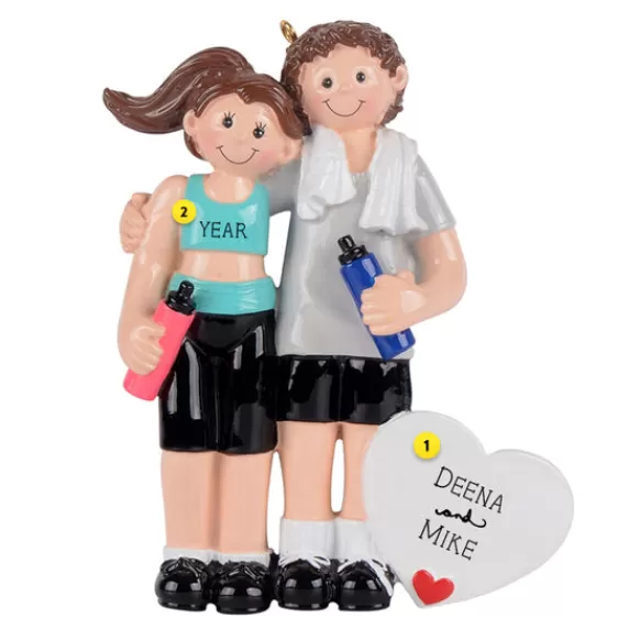 Discount Rudolph & Me Personalized Workout Couple Ornament