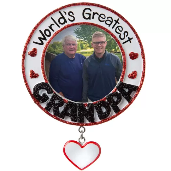 Store Personalized World's Greatest Grandpa Frame Ornament Picture Frames