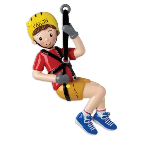 Best PolarX Personalized Zipline Ornament - Male