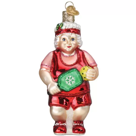 Cheap Old World Christmas Pickleball Mrs. Claus Ornament -