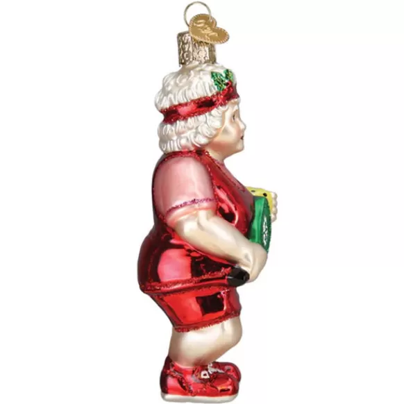 Cheap Old World Christmas Pickleball Mrs. Claus Ornament -