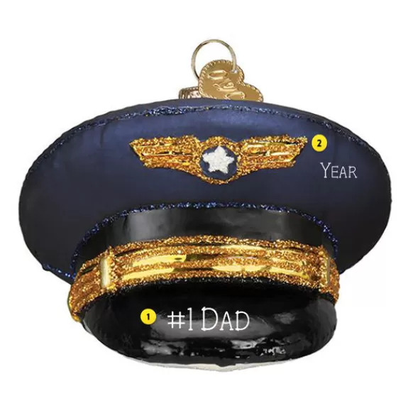 Fashion Old World Christmas Pilot's Cap Ornament -