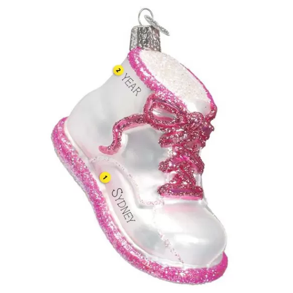 Fashion Pink, Baby Shoe Ornament - Baby