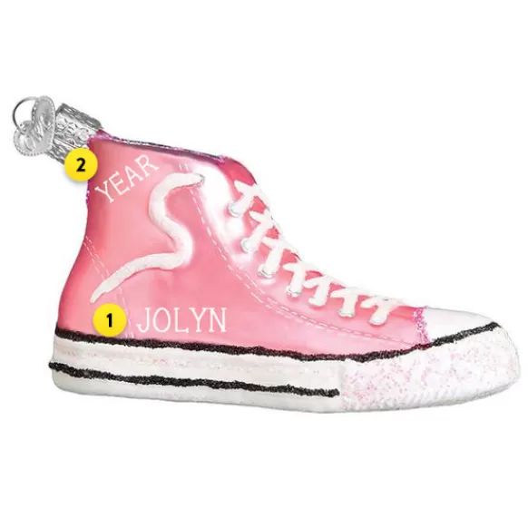 Flash Sale Old World Christmas Pink High-Top Sneaker Ornament -