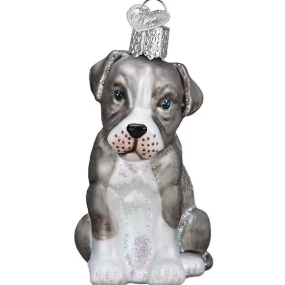 Sale Old World Christmas Pitbull Pup Ornament -