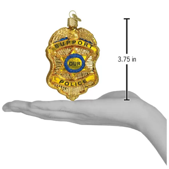 Flash Sale Old World Christmas Police Badge Ornament -