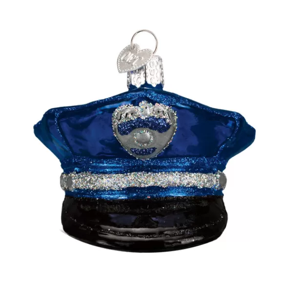 Discount Old World Christmas Police Officer's Cap Ornament -