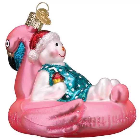 New Old World Christmas Pool Float Snowman Ornament -