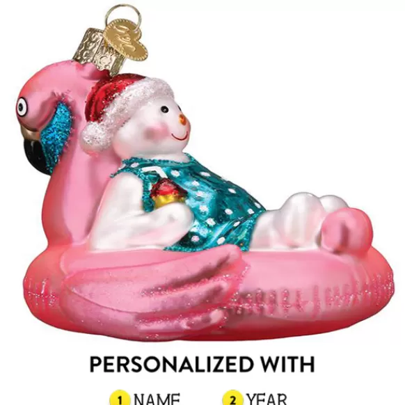 New Old World Christmas Pool Float Snowman Ornament -