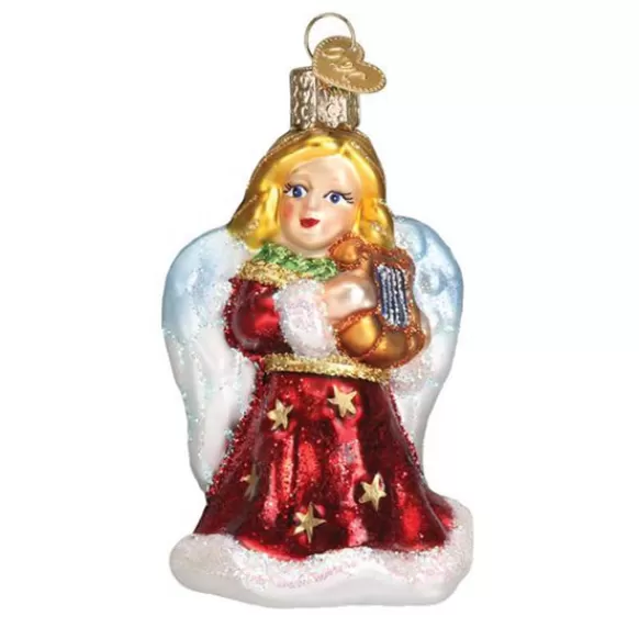 Best Sale Red Angel With Lyre Ornament - Angels & Religious