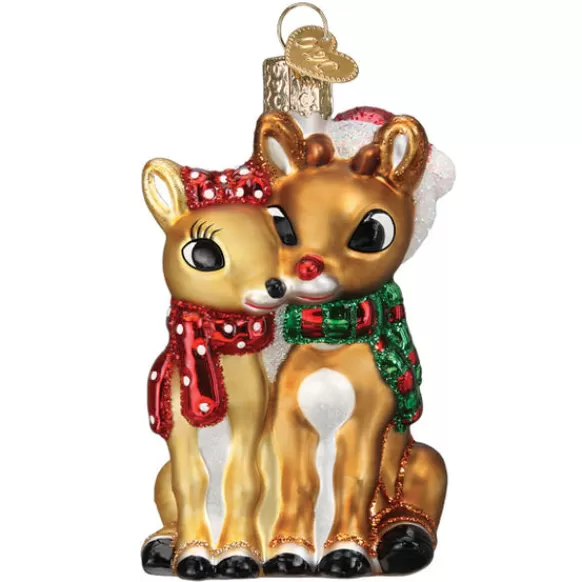 Hot Old World Christmas Rudolph® And Clarice™ Ornament -