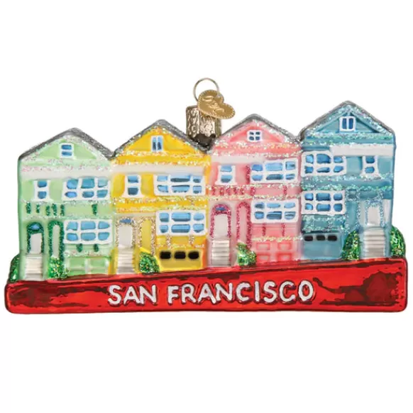 Hot Old World Christmas San Francisco Painted Ladies Ornament -
