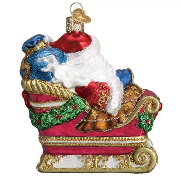 Store Old World Christmas Santa In Sleigh Ornament -