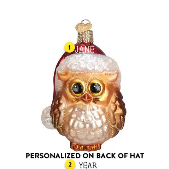 Best Santa Owl Ornament - Garden, Birds & Insects
