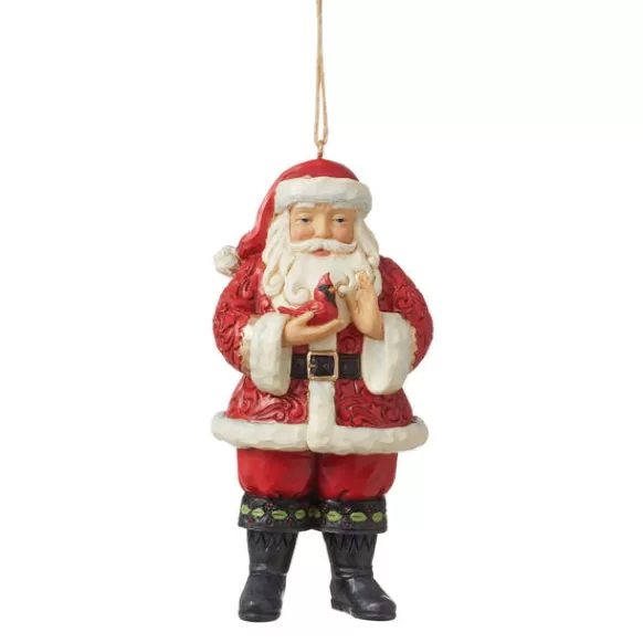 Flash Sale Santa With Cardinal Ornament - Jim Shore