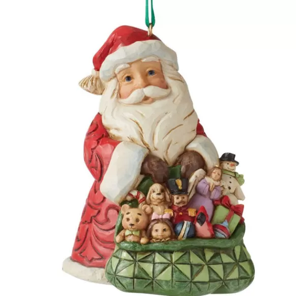 Discount Santa With Toy Bag Ornament - Jim Shore