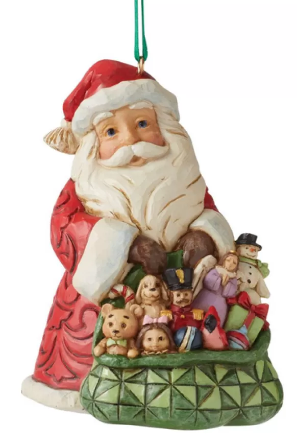 Discount Santa With Toy Bag Ornament - Jim Shore