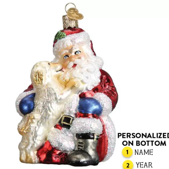 Store Old World Christmas Santa's Puppy Love Ornament -