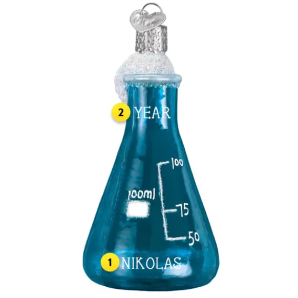 Clearance Old World Christmas Science Beaker Ornament -