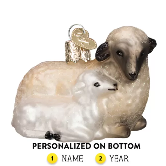 Hot Sheep With Lamb Ornament - Animals