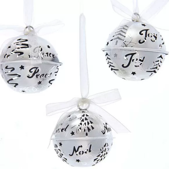 Discount Kurt Adler Silver Hanging Bell Ornaments