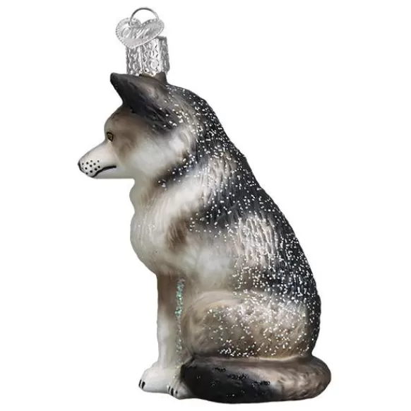 Hot Sitting Wolf Ornament - Animals
