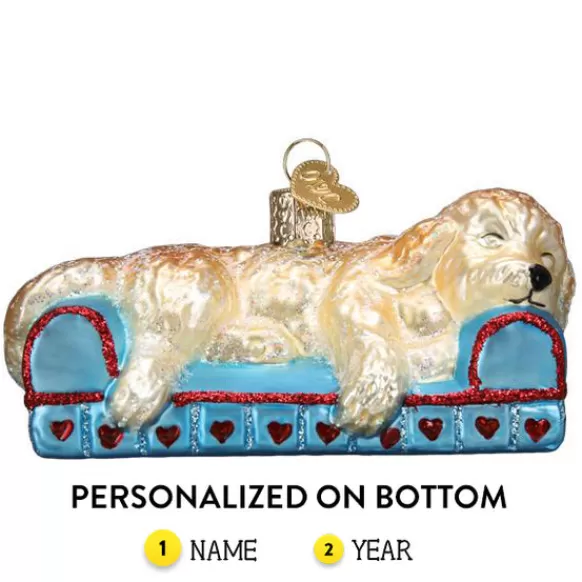 Best Sale Old World Christmas Sleepy Doodle Dog Ornament -