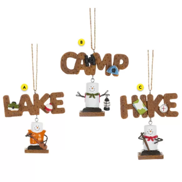 New Ganz S'Mores Camping Ornaments