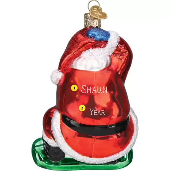 Best Old World Christmas Snowboarding Santa Ornament -