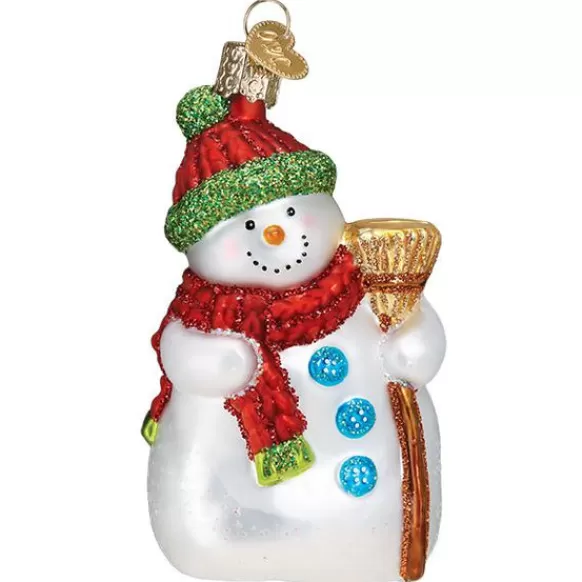 Cheap Old World Christmas Snowman With Broom Ornament -