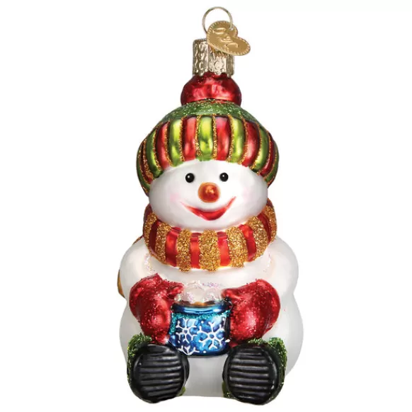 Best Sale Old World Christmas Snowman With Cocoa Ornament -