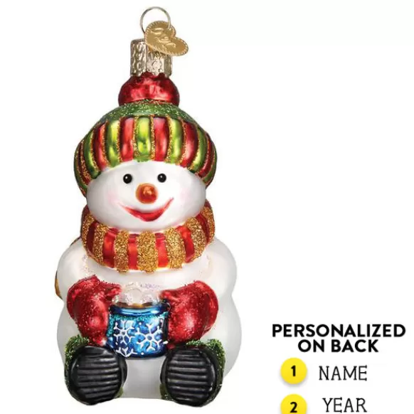 Best Sale Old World Christmas Snowman With Cocoa Ornament -