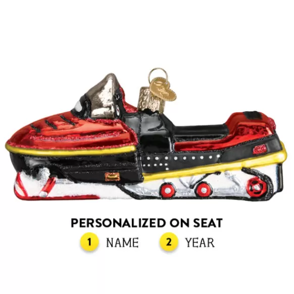 Fashion Old World Christmas Snowmobile Ornament -