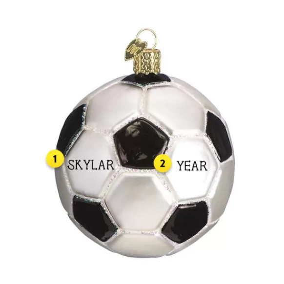 Hot Old World Christmas Soccer Ornament -