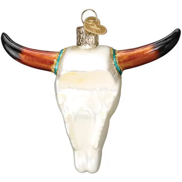 Hot Old World Christmas Southwestern Steer Skull Ornament -