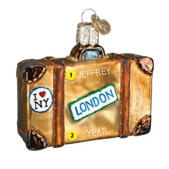 Cheap Old World Christmas Suitcase Ornament -
