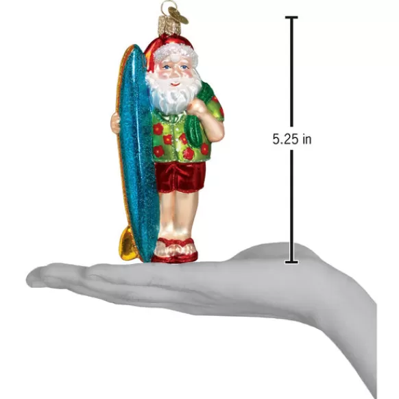 Cheap Old World Christmas Surfer Santa Ornament -