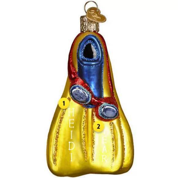 Hot Old World Christmas Swim Flippers Ornament -