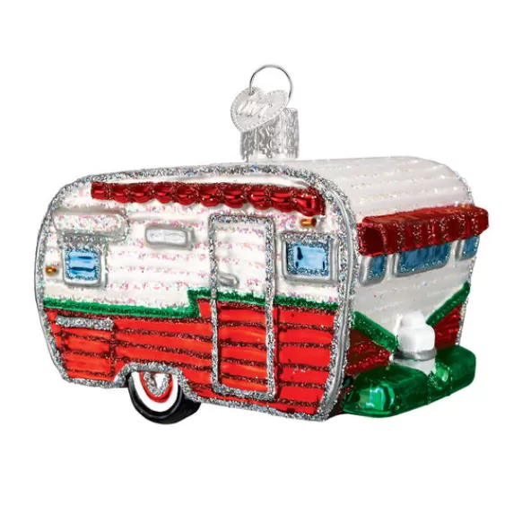 Flash Sale Old World Christmas Travel Trailer Ornament -