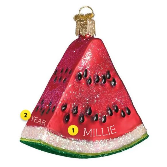 Best Sale Old World Christmas Watermelon Wedge Ornament -