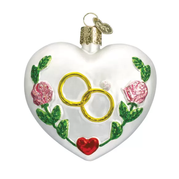 Hot Wedding Heart Ornament - Engaged, Wedding, & Anniversary
